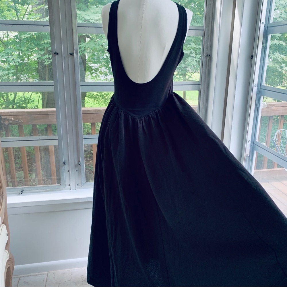 Free People Black Midi Dress with Scoop Neck - Picture 15 of 15